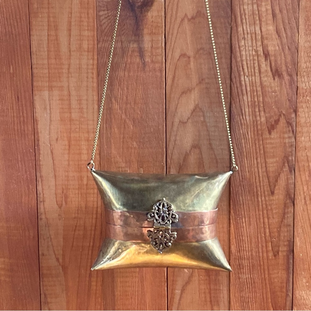 Vintage Copper & Brass Pillow Purse